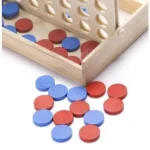Connect 4 in a Row Wooden Board Game - Image 3