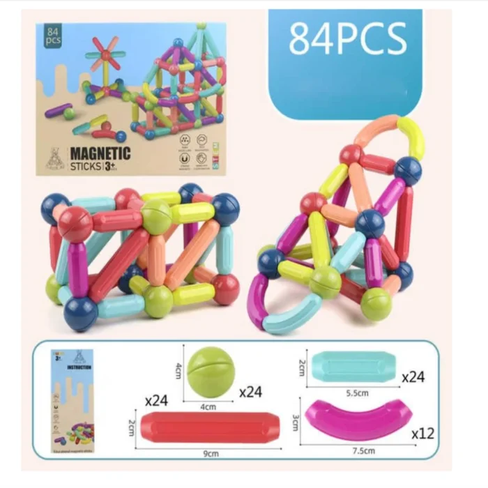Magnetic Puzzle 84 pcs for Kids Toys and Educational and Learning Toys - Image 1